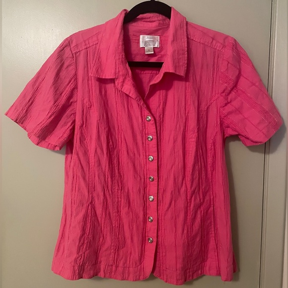 Christopher and Banks size extra large pink summer blouse. - Picture 1 of 8